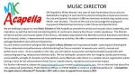 Music Director Recruitment 2021